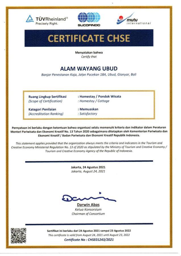 Alam Wayang Ubud - Chse Certified Esterno foto